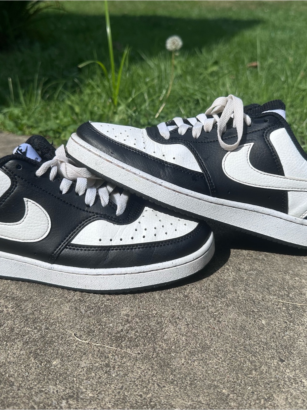 Nike Low-Top Court Vision Sneakers - Black/White - Picture 3 of 6
